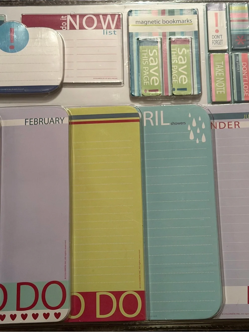 Post-its and Labels January-December